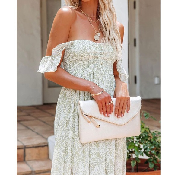 ✨NWT Floral Off Shoulder Maxi Dress✨ - Picture 4 of 6